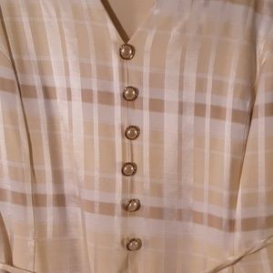 Tan Plaid Built-in Dress